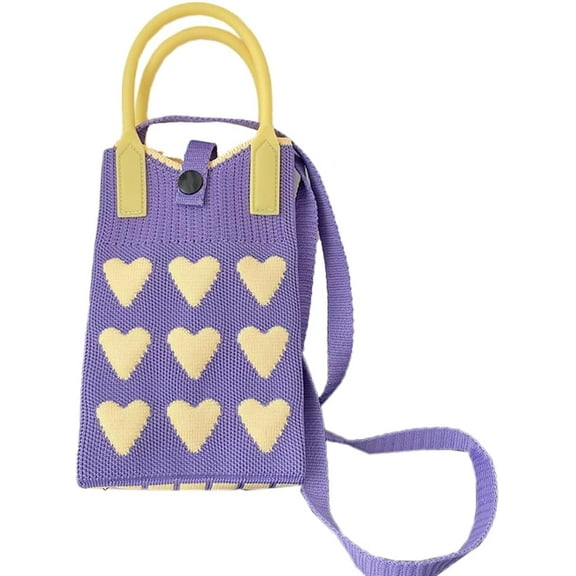 HLSOHJP Crochet CrossBody Purse Mini Tote Bag Women Knit Hobo Bags Shoulder Bag Cute Satchels Handbag Summer Beach Travel Bag