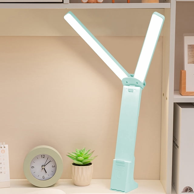 Lámpara de escritorio plegable portátil | Luz de estudio LED recargable con amplia área de iluminación | Lámpara de lectura con brillo ajustable para estudiantes
