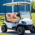 thumbnail image 5 of Pzuqiu Golf Cart Seat Covers and Backrest Cover Breathable, for Outdoor, Golf Cart Seat Cushion, Compatible with Club Car Ezgo, Strawberry and Daisy, 5 of 10