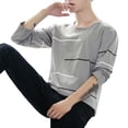 thumbnail image 2 of Pink Season Men Shirt Casual Style Long Sleeves Round Neck Lint Free Decorative Polyester Spring Autumn Men Slim-fitting Shirt Top Clothing Men Clothing, 2 of 8