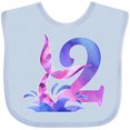 thumbnail image 3 of Inktastic 2nd Birthday Mermaid Tail Boys or Girls Baby Bib, 3 of 4