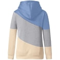 thumbnail image 4 of Sudaderas con capucha para mujer, suéter con cuello vuelto, informal, de manga larga, color block, sudaderas con capucha, suéteres, tops de otoño Ormromra, 4 of 5