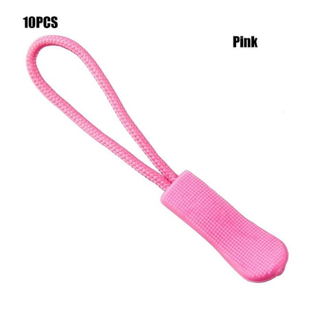 

10/20pcs High quality Travel Clothing 9 colors Bags Clip Buckle Cord Rope Pullers Zip Puller Replacement Ends Lock Zips Zipper Pull PINK 10PCS