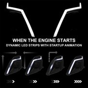 Spec-D Tuning Black Smoke Sequential LED Tube Signal Projector Headlights and Startup Animation Compatible with 2006-2009 Nissan 350Z , Left + Right Pair Headlamp Assembly