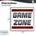 thumbnail image 4 of Stupell Industries Contemporary Game Zone Warning Gray Framed Giclee Art, 17 x 17, by Marcus Prime, 4 of 8