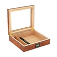thumbnail image 4 of Humidor De Cigarrillos De Madera, Caja De Almacenamiento De Cedro De Viaje Transparente Para Regalos De Hombres, 4 of 9