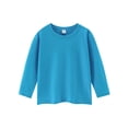 thumbnail image 6 of LAJPXKHY Long Sleeve Tops for Girls Crewneck Solid Loose Shirts Fall Winter Casual Athletic Pullover Tops(3-4 Years,Sky Blue), 6 of 6
