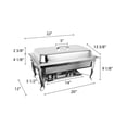 thumbnail image 2 of Excellante Stainless steel 8 quart full size ractangular chafer, foldable frame, comes in set, 2 of 2