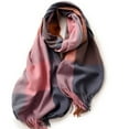 thumbnail image 2 of Bmisegm Scarf Product Category Women's Long Plaid Blanket Knit Winter Wrap - Cozy Tartan Shawl for Autumn Comfort Rose Gold_02 One Size, 2 of 4