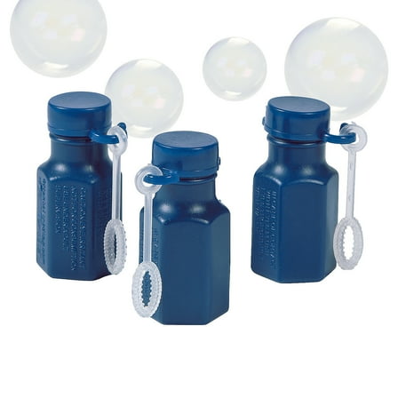 Navy Blue Hexagon Bubble Bottle - Toys - 48 Pieces