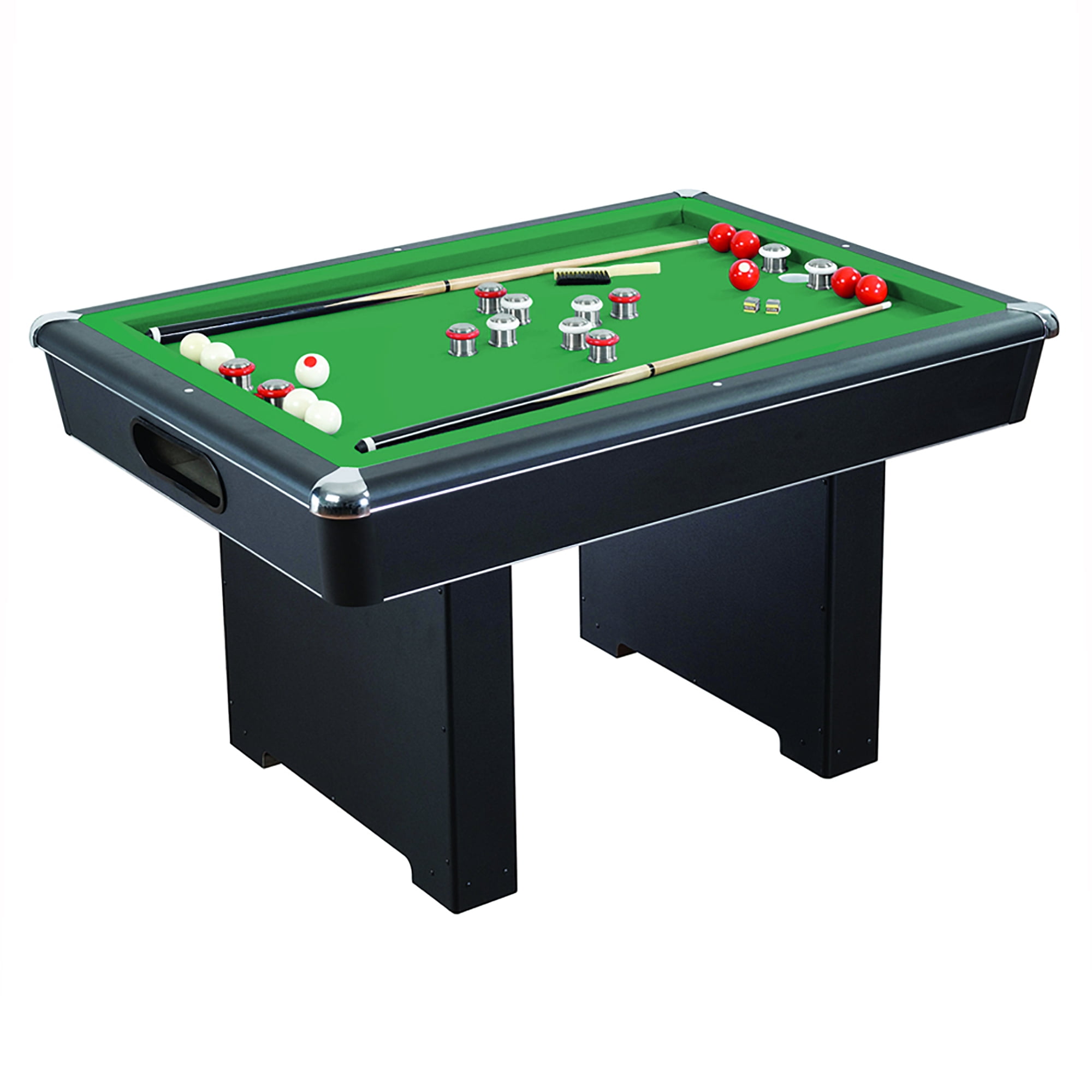 Hathaway Renegade 54-In Slate Bumper Pool Table for Family Game Rooms with Green Felt, 48-In Cues, Balls, Brush and... by Blue Wave