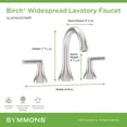 thumbnail image 3 of Symmons SLW5912PP Birch 1.0 GPM Widespread Bathroom Faucet - Chrome, 3 of 5