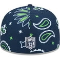 thumbnail image 4 of Men's New Era College Navy Seattle Seahawks Paisley 59FIFTY Fitted Hat, 4 of 6