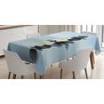 thumbnail image 1 of Ambesonne Spa Tablecloth Rectangular Table Cover, Stones Plumeras, 60"x84", Pale Blue and Grey, 1 of 3
