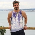 thumbnail image 6 of KLL Lavender Blooms Window Print Men's Muscle Gym Workout Stringer Tank Tops Bodybuilding Fitness T-Shirts Tank Tops Men-3X-Large, 6 of 7