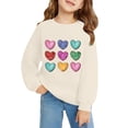 thumbnail image 6 of UACY Girls Cute Sweatshirts Heart Print Oversized Sweat Shirts Tween Preppy Clothes Fall Winter Long Sleeve Tops (Beige, 9-10 Years), 6 of 9