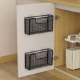 thumbnail image 2 of Punch-free Kitchen Cabinet Door Storage Box Iron Rack Wall-mounted Cabinet Plastic Wrap Rack Bathroom Refrigerator Rack, 2 of 9