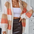 thumbnail image 4 of Women's Color Block Open Front Cardigan, Womens Fall Sweaters, Long Sleeve Casual Knit Layering Sweater, 4 of 4