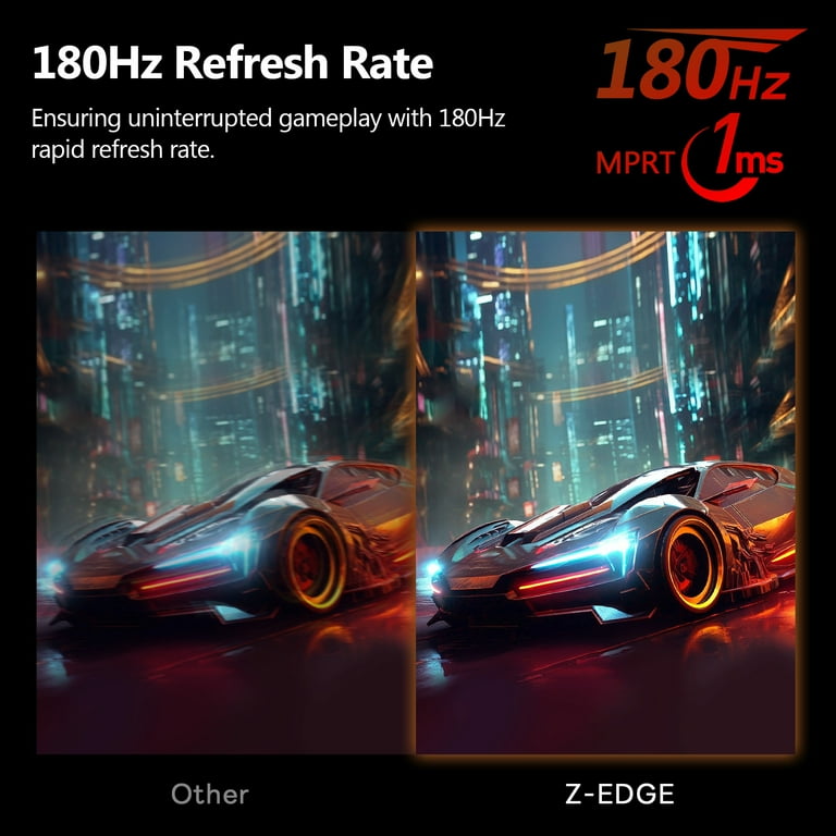 Z-EDGE UG24 24-Inch Curved Gaming Monitor 180Hz(DP) 144Hz(HDMI