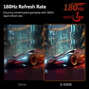 Z-EDGE UG24 24-Inch Curved Gaming Monitor 180Hz(DP) 144Hz(HDMI) 1ms Full HD 1920x1080 HDMI DP Port