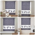 thumbnail image 6 of Farmhouse Purple Plaid Sheer Curtains 54 Inches Long, Vintage Country Cock Checkered Light Filering Curtains, Breathable Simi Curtain Privacy Drapes for Kitchen Bathroom Small Window Treatment, 6 of 9