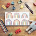 thumbnail image 3 of Pegatinas de pared de arco iris compatibles con decoración de habitación para niños, papel tapiz de pelar y palillo, pegatinas de pared de arco iris, mural de vinilo 36 piezas Afortunado Sencillez, 3 of 5