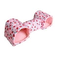 thumbnail image 4 of Dualoai Hamster Tunnel Bed Hideout Washable Cage Accessories Guinea Pigs Tunnel Hide Toy pink strawberry, 4 of 9