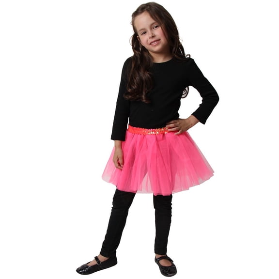 Storybook Wishes Girls Hot Pink Sequin Tutu Size 3-7 Years