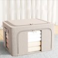 thumbnail image 6 of 24L Clothes Storage Box, Drawer Style Plastic Material Shelf, Wardrobe Storage Layered Partition, Pull Out Foldable, Durable Waterproof, with Handles for Easy Carrying, 6 of 7