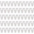 thumbnail image 5 of Accesorios universales para perchas, paquete de 50 clips organizadores de armario que ahorran espacio para ropa de plástico, abrazadera fuerte, superficie lisa que no daña, blanco, plástico PP, 5 of 5