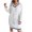 White, variant on LOVZFMLL Women Fashion Casual Loose Solid Color V-neck Sweater Knit Dress Blue M
