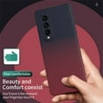 thumbnail image 2 of Gradient Colorful Case for Samsung Galaxy Z Fold 4 5G 2022, Allytech Hinge Heavy Duty Protection Hard PC Cover with Screen Protector for Galaxy Z Fold4 2022, Black + Red, 2 of 7