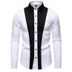 thumbnail image 1 of pstuiky mangas largas para hombre, Camisa informal de negocios con solapa y manga larga con bloques de color a la moda para hombre camisetas de hombre xxl, 1 of 8