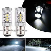 80W Super White LED Headlights Bulbs Upgrade - Yamaha ATVS YFM350 400 450 660 700 Raptor Blaster 200 Banshee 350
