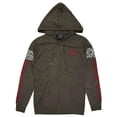 thumbnail image 2 of Ed Hardy by Christian Audigier Love Kills Slowly Full Zip Hoodie Sweater (X-Large, Army), 2 of 4
