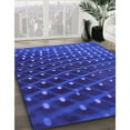 thumbnail image 3 of Ahgly Company Machine Washable Indoor Round Transitional Blue Ribbon Blue Area Rugs, 8' Round, 3 of 7