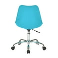 thumbnail image 3 of Pemberly Row Chaise de Bureau Bleu Sarcelle avec Base Pneumatique Chromée, 3 of 5