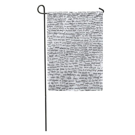 SIDONKU Poem Text Words and Letters on Grid Sheet of Copybook Garden Flag Decorative Flag House Banner 12x18 inch