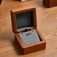 thumbnail image 6 of Solid Wood Wedding Ring Box Square Wood Ring Box For Ring Necklace Bracelet Storage Boxes Jewelry Boxs, 6 of 8