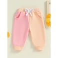 thumbnail image 2 of Suealasg Little Boys Girls Sweartpants Contrast Color Drawstring Sports Pants 6M 1T 2T 3T 4T 5T Toddler Kids Boys Girls Casual Long Pants, 2 of 7