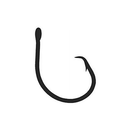 UPC: 0023534014213 | Mustad Demon Circle in Line Wide Gap Hook (25 Pack) Black/Nickel Size 8/0