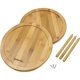 image 2 of Greenco Premium Bamboo 2 Tier Lazy Susan Turntable for Cabinet - 2 Tier Design, 360-degree Turntable Spices Organizer