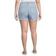 thumbnail image 2 of Time and Tru Women's Pull-On Denim Shorts, 5" Inseam, Sizes XS-XXL, 2 of 5