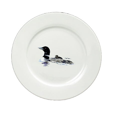 Loon Momma and Baby Round Ceramic White Dinner Plate 8718-DPW-11 ... Loon Momma and Baby Round Ceramic White Dinner Plate 8718-DPW-11 ...