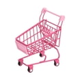 thumbnail image 4 of Miniature Shopping Cart Trolley Fun Pretend Play Toys Storage Boxes Girls Gift Rose Red, 4 of 8