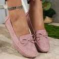 thumbnail image 3 of Pandaie Women's Ballet Flats Comfortable Round Toe Slip on Flat Shoes Suede Bowknot Casual Dressy Work Walking Driving Loafers Red Size 8.5, 3 of 9