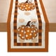 thumbnail image 3 of 1pc Autumn Maple Leaf Pumpkin Polka Dot Orange Home Decoration Table Flag 13inx72in, 3 of 5