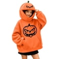 thumbnail image 3 of Sentuca Teen Hoodies Halloween Innovation Pumpkin Playful Prints Sweatshirts with Pocket Long Sleeve Warm Party Girls and Boys Clothes Size 15Y, 3 of 8