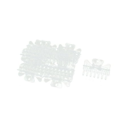Small Crystal Butterfly Claw Clip - Unique Bargains 12pcs Plastic Hair Claw Clip Butterfly Jaw Clamp Bow Clear for Women