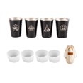 thumbnail image 2 of 4 Piecs Stainless Steel Set Wine Tea Mug Printed Pattern Metal Outdoors Beer 350ML Water Cups Printed Pattern Travel Camping BBQ Supply type6, 2 of 9